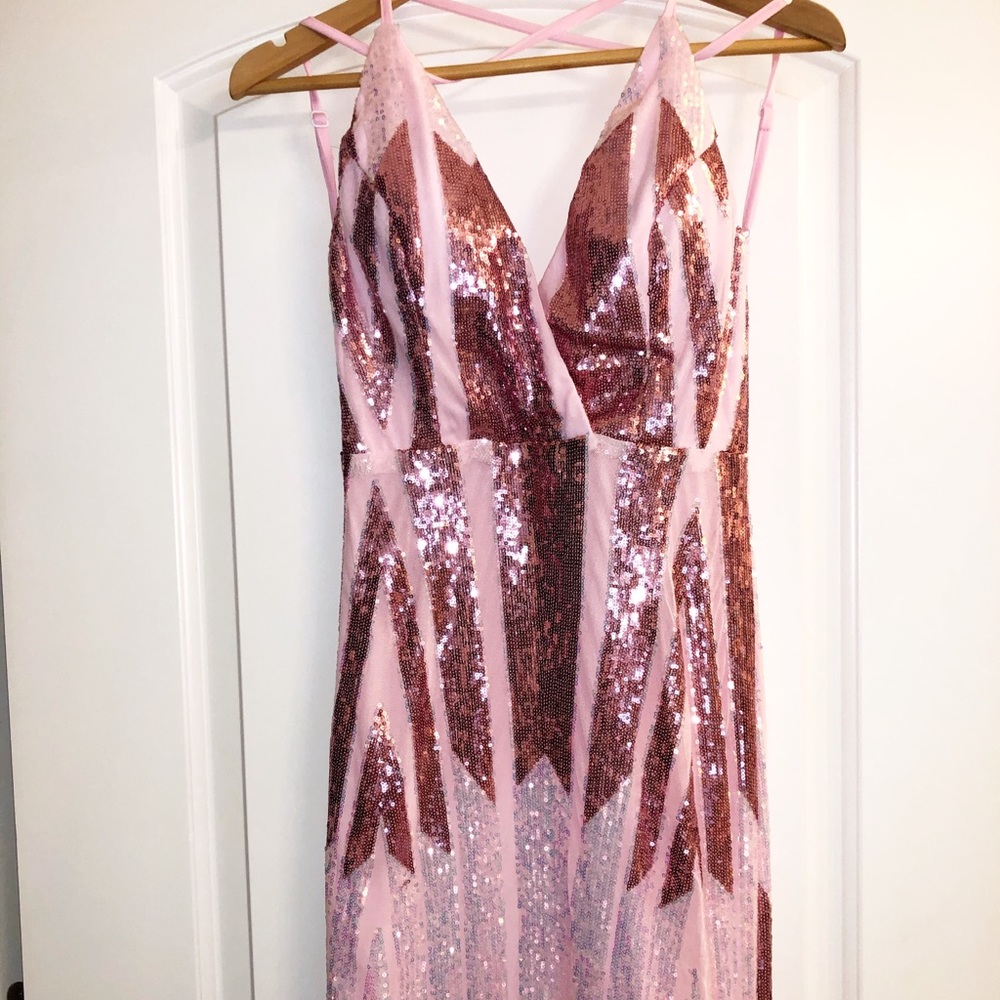 NWT Pink Sequin Dress - Picture 5 of 5